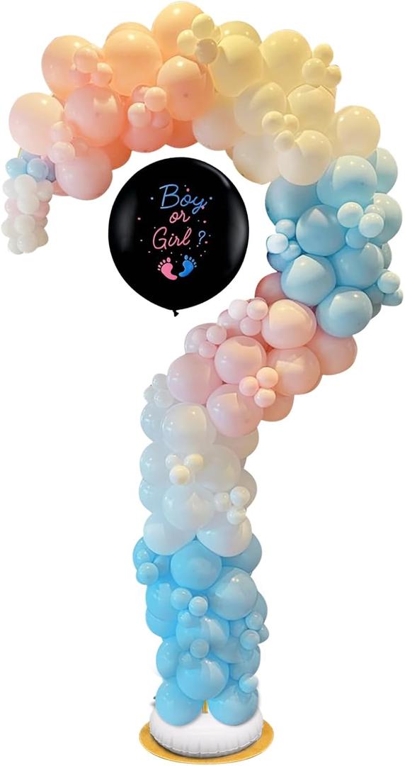 Metal Question Mark Arch Backdrop Stand Gender Reveal Balloon Arch Frame Wedding Arches for Ceremony Baby Shower Baby Gender Reveal Boy or Girl Birthday Party Decorations