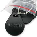 25pcs - 26 Bit Proximity Key Fobs - Black - Compatable with 26-bit Wiegand ISOProx 1386 1326 H10301 Formatted Readers.