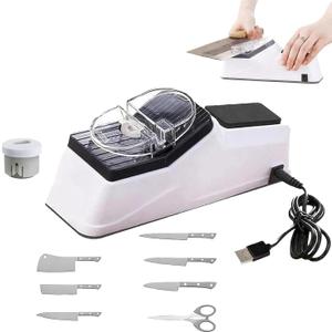 BesynerSharp Pro,USB Electric Knife Sharpener,Double Sided Knife Sharpener With Replacement Grinding Tools,Quick Sharpening and Polishing,Stable Non-slip Base