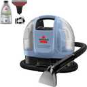 BISSELL Little Green Mini Cordless Portable Carpet and Upholstery Deep Cleaner, Car/Auto Detailer, with HydroRinse Self-Cleaning Tool and 4" Tough Stain Tool, Limited Edition Color Lake, 4015L