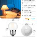 G40 Led Low Wattage Bulb 3W Equivalent 25 Watt Light Bulbs, Standard E26 Small Power, Frosted, Warm White 2700K, Dimmable for Bathroom Bedside Accent Lamps Appliance Bulb Refrigerator Pack of 4