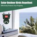 2026 Upgraded Ultrasonic Bird Repeller Solar Powered Outdoor IP65 Motion Activated Bird Pigeon Deterrents for Outside Woodpecker Goose Repellent Devices for Rooftops Balconies Porch Patio