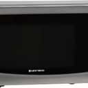West Bend Microwave Oven 900-Watts Compact with 10 Power Levels and 6 Pre Cooking Settings, Speed Defrost, Electronic Control Panel and Glass Turntable, 0.9-Cu.Ft., Stainless Steel