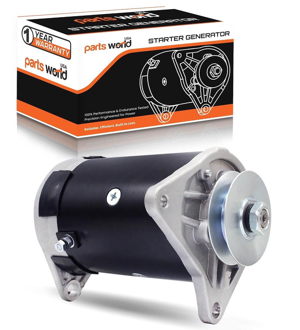 New 12V Starter Generator Compatible with EZ GO Golf Cart 4 Cycle Engine Turf Utility Industrial Cart Medalist GSB107-10B GSB107-10C 25533-G01 26993-G01 27065-G01 