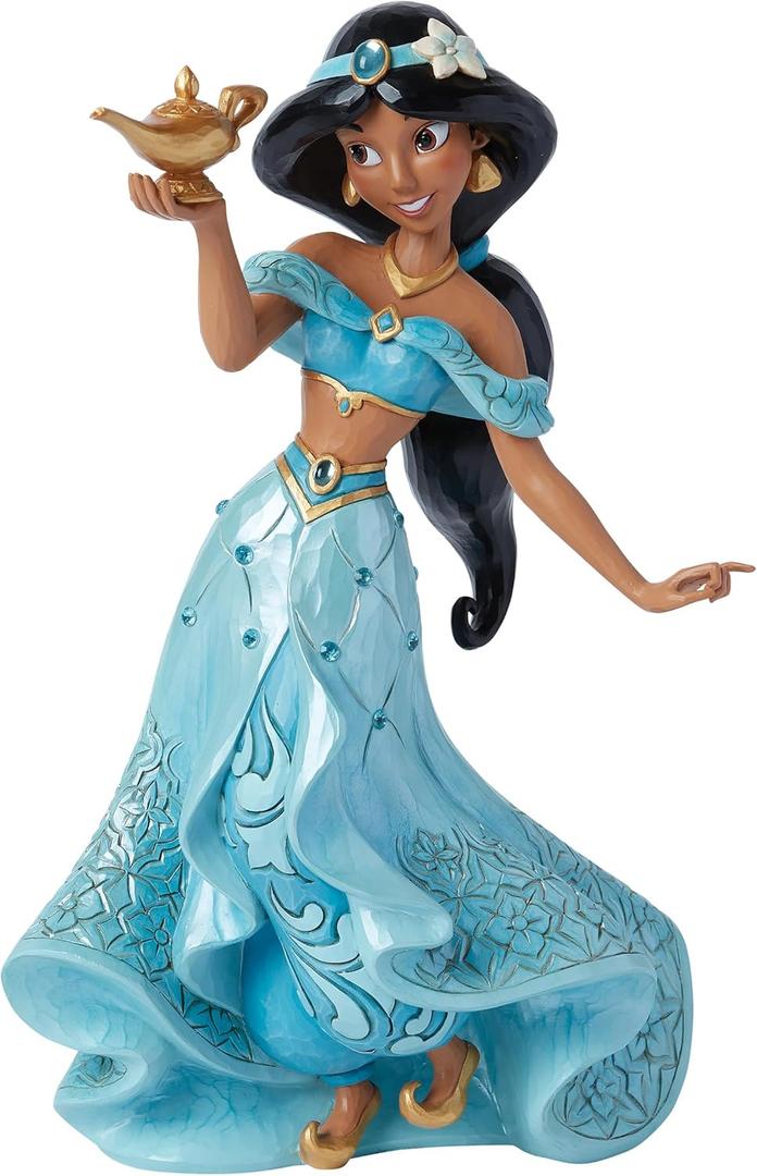 Enesco Disney Traditions Collection by Jim Shore Aladdin Enchanted Princess Jasmine Deluxe Figurine- Stone Resin Hand Painted Collectible Jasmine Disney Figurines Home Decor Large Statue, 14.5 Inch