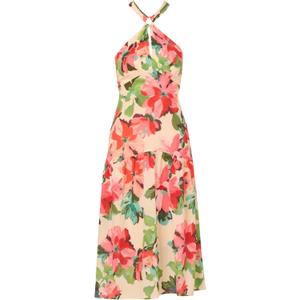 Adrianna Papell Women's Halter Flounce Midi Dress (16)