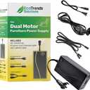 Power Recliner Dual Motor Power Supply, AC/DC Switching Power Supply Transformer 2-pin 29V,2A Adapter with AC Power Cord with Extra Long Extension Cord for Electric Power Recliner Lift Chair