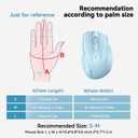 TECKNET Wireless Mouse (2.4G & BT5.0/3.0) Silent 4800 DPI Computer USB A & Bluetooth Mouse 6 Buttons, Wide Compatibility - Lightblue