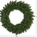 Nearly Natural 24in Artificial Pine Christmas Wreath, Faux Greenery with Clear LED Lights for Indoor Decor