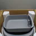 Open-Top Self Cleaning Litter Box, Automatic Litter Box with Dual Safety Sensors, Anti-Pinch Protection, Large Capacity, APP Control, White-Grey