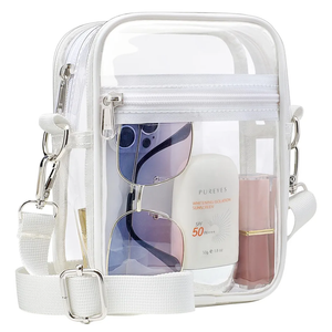 PACKISM Clear Bag for Stadium Events - Clear Purses for Women Stadium Crossbody Messenger Bag for Concerts Sporting Events