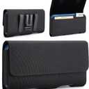 Mopaclle Nylon Cell Phone Holster for Samsung Galaxy S25 Ultra S24 Ultra,S23 Ultra,S22 Ultra, S21 Ultra,Note 20 Ultra A71 A23 A12 Moto G Stylus, Premium Phone Belt Holder with Belt Clip for Men
