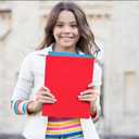 3 x HABGP 4 Pack Two Pocket Folder with Prongs, 2 Color Paper Folders with Pockets and Business Card Holder, Folders with Pocket Fit Letter Size, Organizing Papers in School, Office & Business Red & Blue