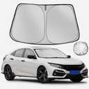 Windshield Sun Shade for 2016-2021 Civic Foldable Sun Sunshade for Car Front Window Blocks UV Rays and Heat Automotive Interior Protector Custom Fit Accessories