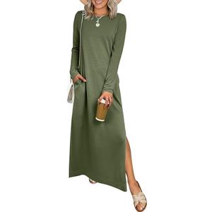 ANRABESS Women Dress Color Green, Size S