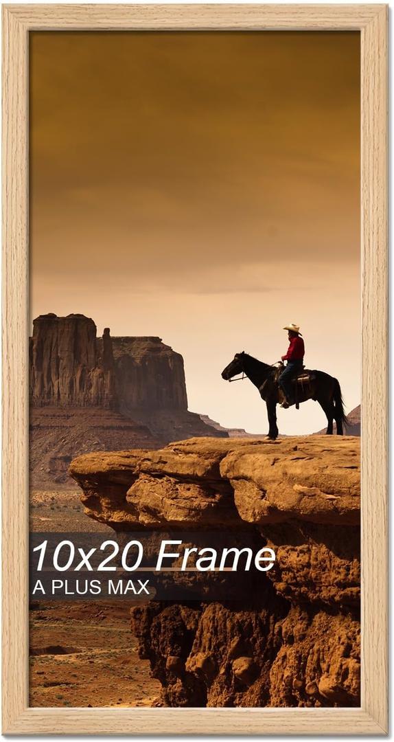 A PLUS MAX 10x20 Picture Frame Natural Light Weight Wall Mount