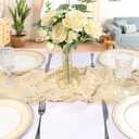 6 x 6 Pack 10FT Beige Cheesecloth Table Runner 120 Inch Long Gauze Rustic Boho Spring Cheese Cloth Table Runner Sheer Fabric Decorations for Holiday Party Wedding Banquet Bridal Baby Shower Dcor