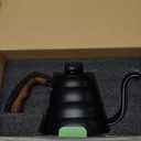 Japanese Gooseneck Kettle Stovetop with Thermometer and Insulated Handle (4-piece, 40.6 oz /1200ml), Stainless Steel Pour Over Tea Stovetop Kettle, Precision Pour Kettles Pot for Coffee & Tea (Black)