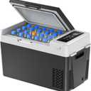 Marsail 12V Car Fridge 25QT Portable Freezer -4F to 68F, Compressor Cooler for Camping Travel Truck RV Home, Efficient Cooling & ECO Mode, Black