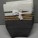 UBBCARE Set of 2 Storage Cubes 11 X 11 X 11 in, Water Hyacinth Storage Bins for Shelves, Toys, Book, Storage Baskets with Handles, Cotton Rope Woven Baskets for Organizing, Dark Grey