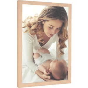 14x17 Frame Natural Woodgrain,Rustic 17x14 Picture Frame, Art Pic Hanging Poster Frame, 14 by 17 Gallery Family Concert Portrait Photo Frame Anniversary/Birthday/Wedding/Thank you/Christmas Gift
