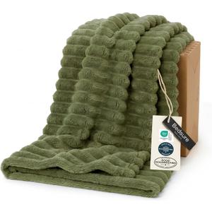 Bedsure GentleSoft Fleece Twin Blanket for Couch - Cozy Soft Blankets for Women, Cute Small Throws for Girls, Moss, 60x80 Inches