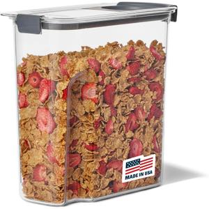 Rubbermaid Brilliance Airtight Cereal Food Storage Container, Shatterproof, BPA-Free and Dishwasher-Safe, 32oz Capacity (18-Cup Cereal)