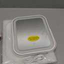 Lighted Makeup Mirror, Rechargeable Vanity Mirror with Lights 10''x8'' Makeup Mirror with Lights,Light up Mirror Touch Screen with 3-Color Lighting,for Women Gift,Travel Essentials (White)