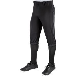Champro Men's Triple Crown Knicker Style Knee-Length Baseball Pants (Medium, Black)