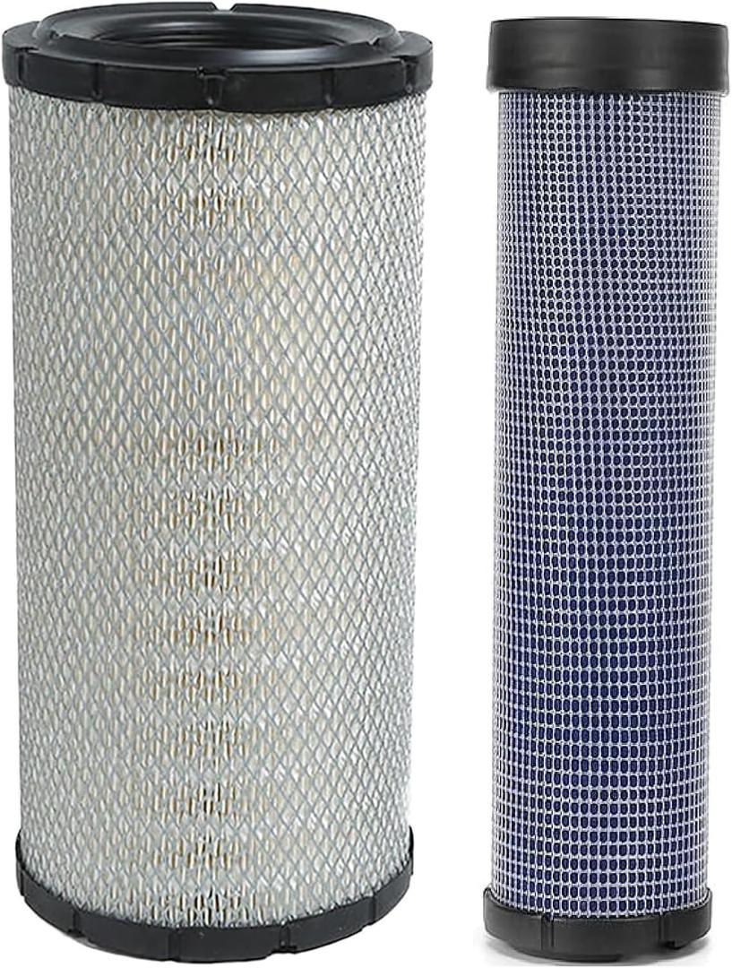 Kel'thuzad Air Filter Kit repalces part number# Compatible with KOMATSU 6001852510 6001852520,VOLVO 11110283 11110284,JOHN DEERE RE171235 RE171236,Baldwin RS5334 RS5335,WIX 42330 42331
