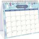GuassLee Desk Calendar 2026-12 Months Flip Desktop Calendar Small from January 2026 to December 2026 With To-Do List and Notes for Home School & Office and Keeping Track of Important Dates(7.5"x6") (Blue)