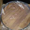 Acacia Wood 13" Lazy Susan Turntable Organizer for Table Top, Farmhouse Round Wooden Lazy Susan for Cabinet Kitchen Centerpieces Coffee Table, for Condiments Spices, Bathroom Vanity Tray Decor