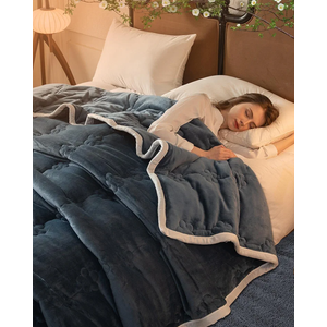 Super Soft Throw Blanket Ivory Premium Silky Flannel Fleece 3D Checkered Lightweight Bed Blanket All Season Use (Navy, 91"x80")