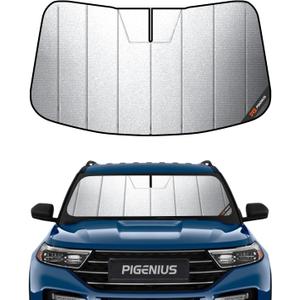 Windshield Sun Shade for Ford Explorer 2020-2025,Full Coverage, Reflective Fabric, Double Layer Design