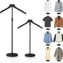 2 Pack Mannequin Torso, 30 to 41 Inch Height Adjustable Shirt Display Stand for Vendors Shop Graduation Party, Stable Ease Assembly Dress Form Clothes Garment Rack, Jacket Coat Hanger Stand, Black