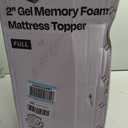 Linenspa Memory Foam Mattress Topper, Full Size - 2 Inch Gel Infused Memory Foam - Plush Feel - Cooling and Pressure Relieving - CertiPUR Certified