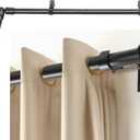 Heavy Duty 1 Inch Corner Curtain Rods Set 30-76 Inch Curtain Rod for Windows L Shaped Curtain Rods Window Curtain Rods Set (Black)