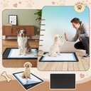 Dunzy 50" x 30" Silicone Pee Pad Holder Tray Extra Large Puppy Pee Pad Holder, Raised Edges, Non Slip Leak-Proof Urine Potty Tray for Indoor Flooring Protection Training