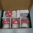 Mushroom Bathroom Decor Set  Ceramic Soap Dispenser, Toothbrush Holder, Canister, and Soap Dish with Bamboo Accessories  Cottagecore Bathroom Gifts for Women