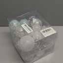 Christmas Ornaments Set, 32Pcs Clear Plastic Shatterproof Christmas Ball Hanging Ornaments for Xmas Tree Decorations, for Indoor Home Thanksgiving Party Holiday Decor - White.