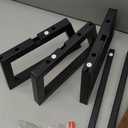 SONGMICS Cabinet Organizer Shelf, Set of 2 Kitchen Counter Shelves, Kitchen Storage, Spice Rack, Stackable, Expandable, Metal and Engineered Wood, Ink Black and Natural Beige UKCS02NB (11.7"W)