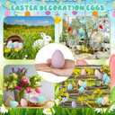 Beeveer 50 Pcs Plastic Easter Eggs Bulk for Easter Hunt 1.6 x 2.4 Inch Colorful Hanging Plastic Eggs for Basket Fillers Party Favor DIY Crafts Decoration (Pastel)