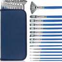 Rosmax Artist Paint Brushes-Nylon Hair and 15 Different Sizes for Acrylic Painting,Oil,Watercolor,Fabric-Great for Kids Adult Drawing Arts Crafts Supplies or Beginners,Professional (Baby Blue)