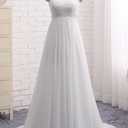 Wedding Dresses for Bride 2023 Sleeveless Lace Petite/Plus Size Bridal Gowns for Civil Wedding for Beach Wedding (White, M)