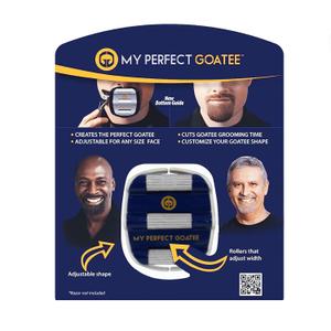 Goatee Shaper Template - Beard Shaping Tool & Guide for Men - Adjustable Goatee Trimming Stencil for Perfect Symmetrical Goatee Every Time | My Perfect Goatee (1 Count (Pack of 1))