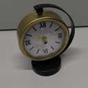 NIKKY HOME Gold Table Clock, Vintage Desk Clock Silent Non-Ticking Battery Operated Decorative Mantel Desk Shelf Clock for Living Room Decor