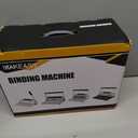 MAKEASY Coil Spiral Binding Machine 4:1 pitch - Manual Hole Punch - Electric Coil Inserter - Adjustable Side Margin - for Letter Size/A4/A5, Comes with 1 Box 5/16'' Plastic Coil Binding Spines & Plier