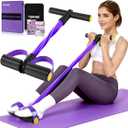 Pedal Resistance Band with Handle， Foot Pedal Resistance Band for Women，Multifunction Exercise Bands for Home Gym Full Body Workout