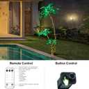 LIGHTSHARE Lighted 6FT Gorgeous Palm Tree 3Trunks Artificial Palm Tree 203LED Lights for Office Decoration Outdoor and Indoors Tiki Bar Christmas Patio Pool- Electric