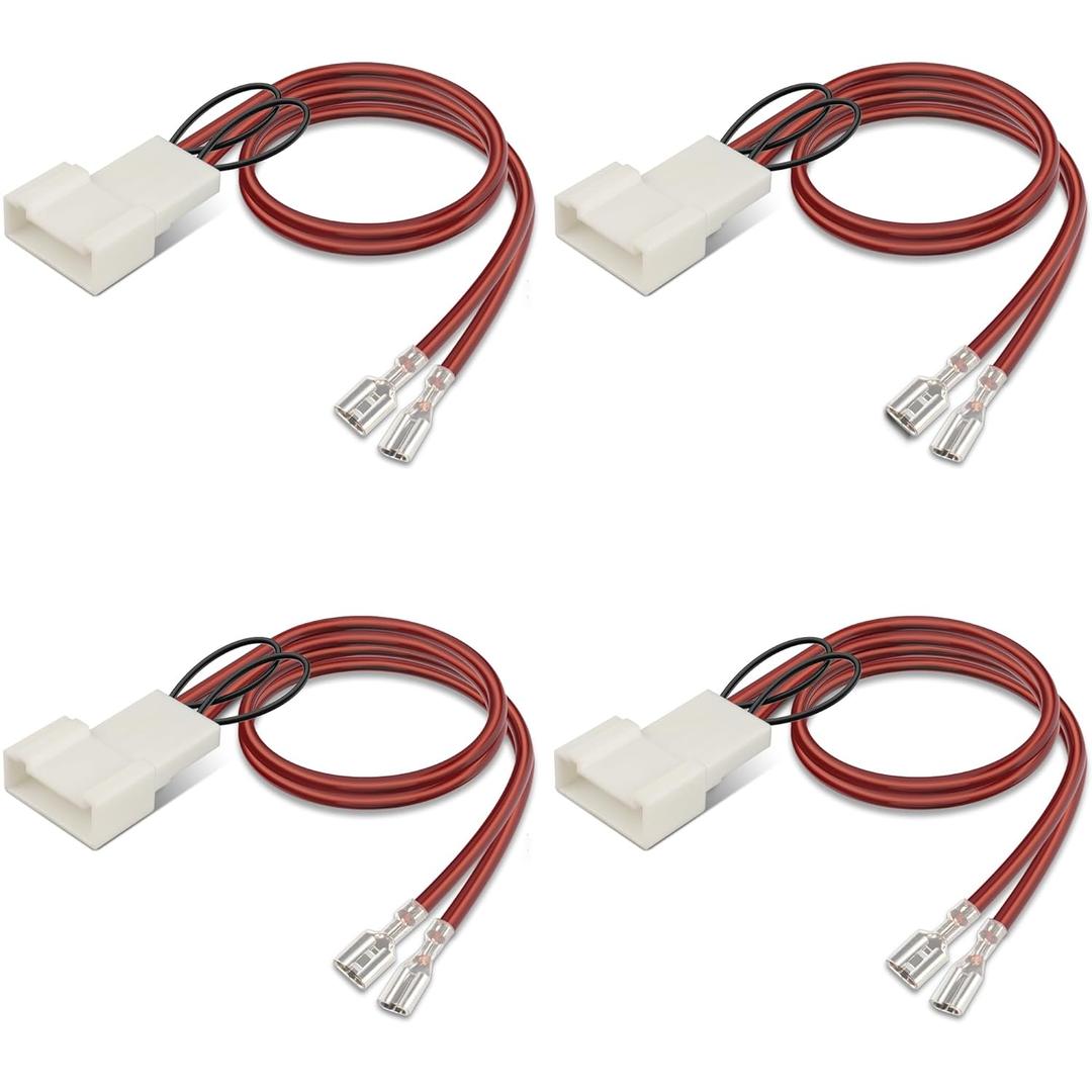 4 Pcs Professional 72-8110 Speaker Harness,Thicker Longer Speaker Wire Harness,Car Door Speaker Wiring Harness Adapter Speaker Connector for Toyota RAV4 Camry 4Runner Highlander Scion Forester Subaru